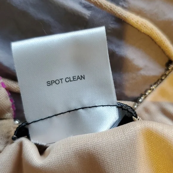 Jovani nude/pink Embellished Gown with Slit Size 14 runs small never worn NWOT - Picture 12 of 13